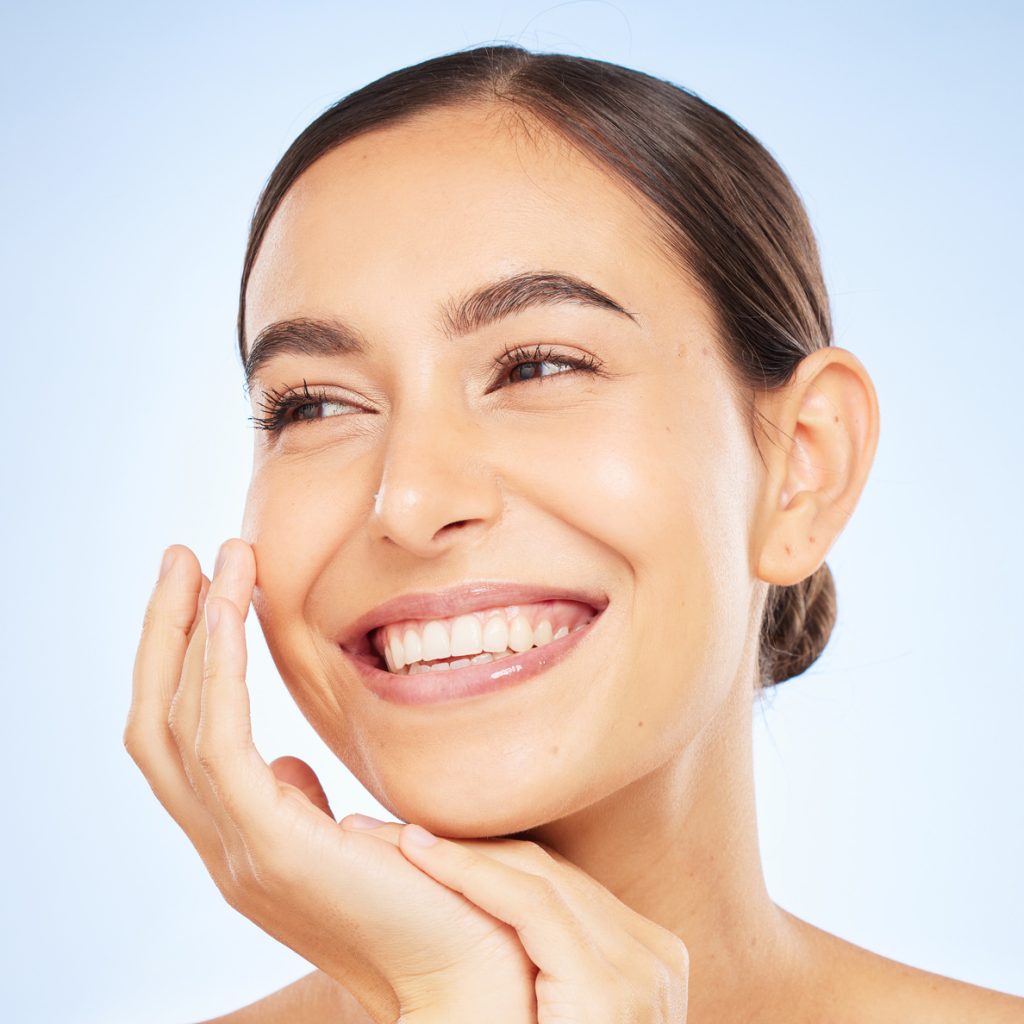 Woman smiling with healthy, fresh skin